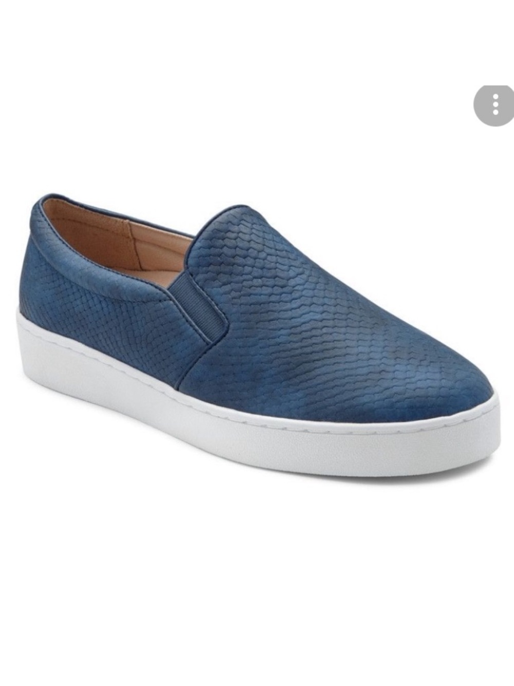 Vionic Splendid Midi Blue Snake Slip On Comfort Sneaker Loafer 8